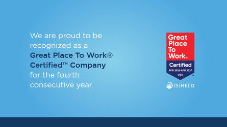 J.S. Held Has Earned Great Place To Work® Certification™ for Fourth Consecutive Year