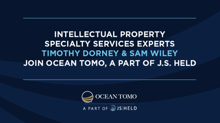 Two Leading Patent Business Intelligence & Intellectual Property Strategists Join Ocean Tomo, a Part of J.S. Held