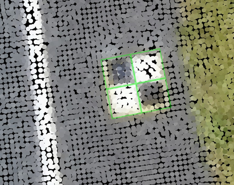 Figure 13 - Point cloud coverage of 60° (Oblique) data