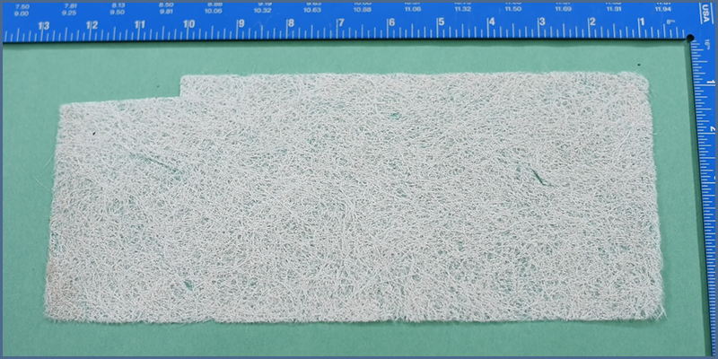 Figura 2 - Membrana para techos después de ser desaturada en un desengrasante de vapor