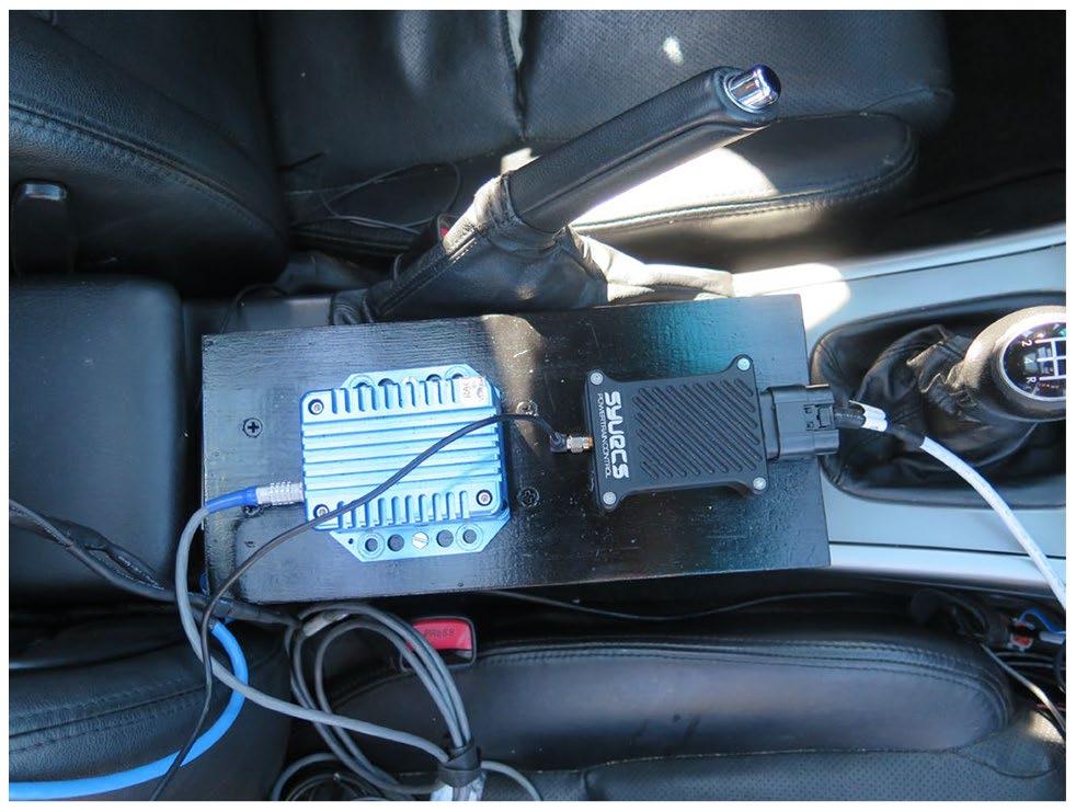 Figure 5 - Accelerometers mounted in test vehicle.