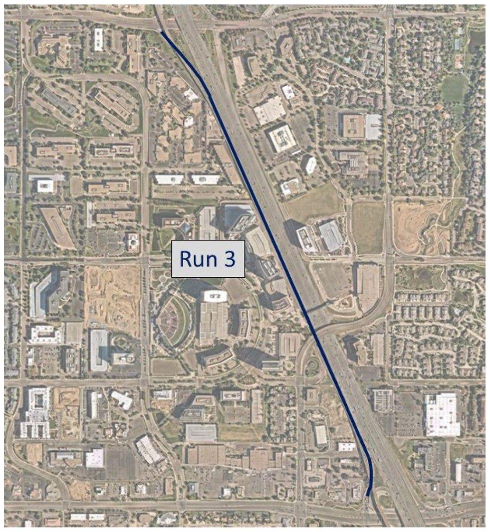 Figure 8 - Aerial view of highway test area.