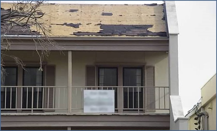 Fig. 3 - Visual Image of Damaged Roof