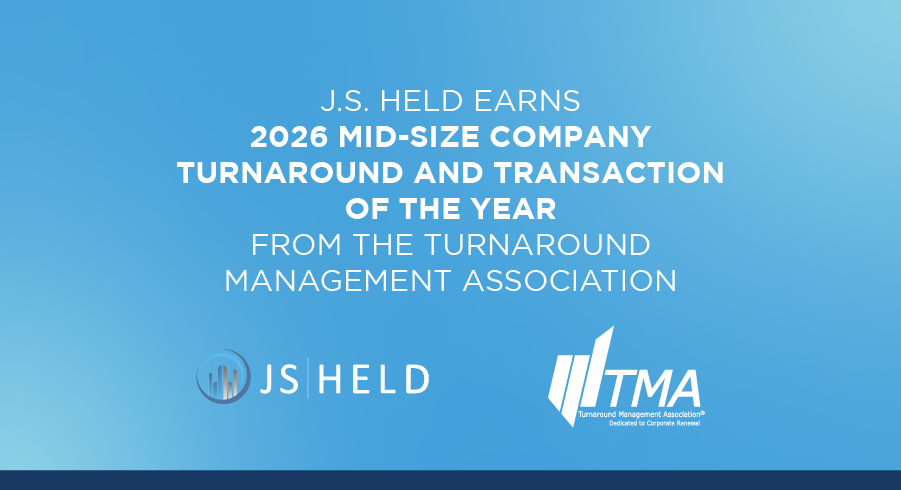 J.S. Held earns 2026 Mid-Size Company Turnaround and Transaction of the Year Award from the Turnaround Management Association